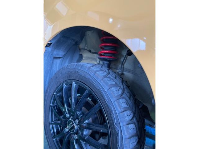 スペーシアギア リフトアップサスペンション装着 取付～試走、ご納車までメカニックが一貫作業 細かい補正を行いご納車です