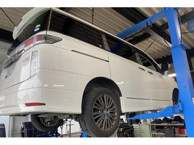 エルグランド　法定２４カ月点検車検　車検整備 2年に一度、お車の大事なメンテナンスです！！