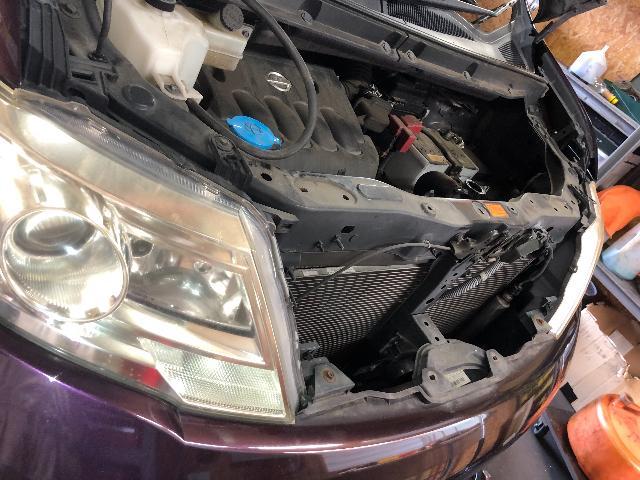 日産 C25 セレナ ラジエーター交換