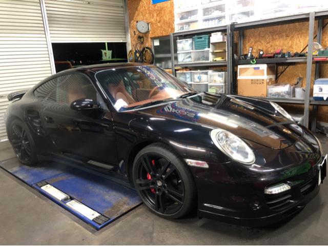 ポルシェ 911ターボ 997 ターボⅡホイール マッドブラック塗装