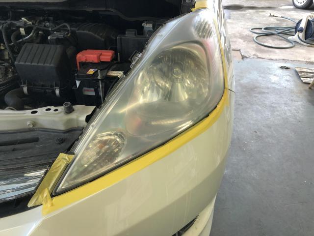 ホンダ　フィットシャトルハイブリッド　GP2・ヘッドライトの曇り取り・コーティング・安価でボディーの磨き・艶出し／コーティングって高い！？安く・磨き・艶出しで十分な仕上がり～【栃木県宇都宮市・下野市「ジャストオート」作業メニュー～