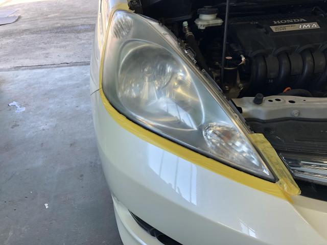 ホンダ　フィットシャトルハイブリッド　GP2・ヘッドライトの曇り取り・コーティング・安価でボディーの磨き・艶出し／コーティングって高い！？安く・磨き・艶出しで十分な仕上がり～【栃木県宇都宮市・下野市「ジャストオート」作業メニュー～