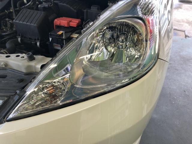 ホンダ　フィットシャトルハイブリッド　GP2・ヘッドライトの曇り取り・コーティング・安価でボディーの磨き・艶出し／コーティングって高い！？安く・磨き・艶出しで十分な仕上がり～【栃木県宇都宮市・下野市「ジャストオート」作業メニュー～