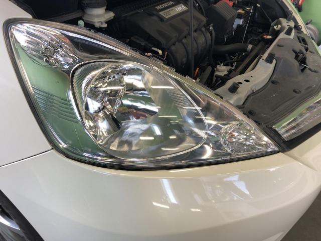 ホンダ　フィットシャトルハイブリッド　GP2・ヘッドライトの曇り取り・コーティング・安価でボディーの磨き・艶出し／コーティングって高い！？安く・磨き・艶出しで十分な仕上がり～【栃木県宇都宮市・下野市「ジャストオート」作業メニュー～