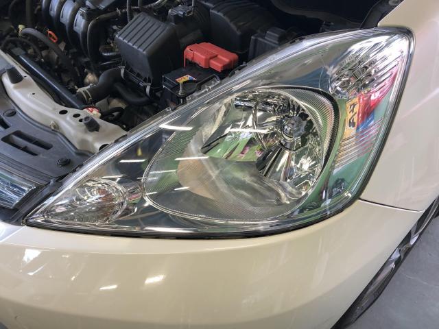 ホンダ　フィットシャトルハイブリッド　GP2・ヘッドライトの曇り取り・コーティング・安価でボディーの磨き・艶出し／コーティングって高い！？安く・磨き・艶出しで十分な仕上がり～【栃木県宇都宮市・下野市「ジャストオート」作業メニュー～