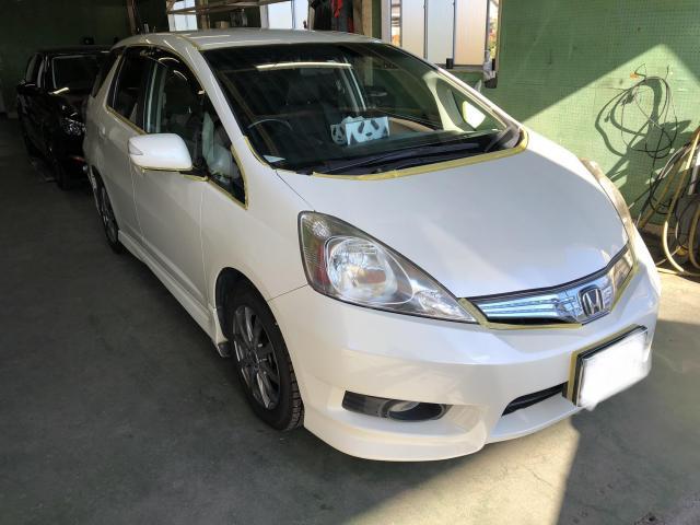 ホンダ　フィットシャトルハイブリッド　GP2・安くバンパーの板金塗装・安価でボディーの磨き・艶出し／コーティングって高い！？安く・磨き・艶出しで十分な仕上がり～【栃木県宇都宮市・下野市「ジャストオート」作業メニュー～