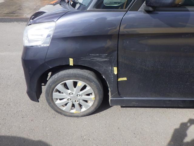 スズキ　スペーシア　左フロントフェンダー　左フロントドア　鈑金修理