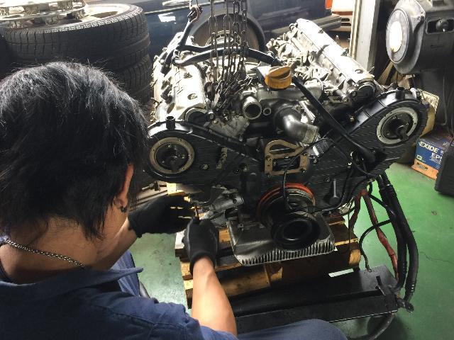 エンジンが組み上がりました!  タイミングベルト交換 エンジン・オイル漏れ修理整備   ポルシェ928S4 栃木県 小山市 Krevo
