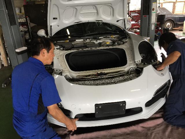 フロント・スポイラー と リヤ・スポイラー が 作動しない … ポルシェ 911 ターボ S 修理 整備      栃木県 小山市 Krevo

