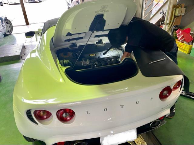 LOTUS ELISE Sr.II ロータス エリーゼ 111 下都賀郡壬生町のY様 オイル漏れ修理 整備のご依頼ありがとうござます。ロータス 車検 整備 修理。    栃木県 小山市 カワマタ商会グループ(株)Kレボリューション