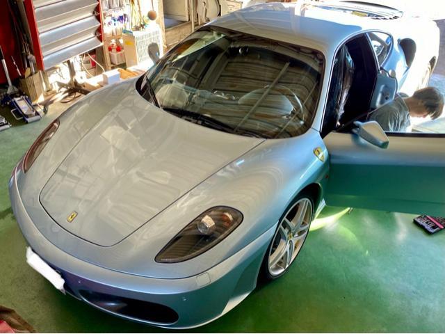 Ferrari F430 フェラーリ F430 納車前仕上げ作業。内装のベタつき補修 ドアハンドル 灰皿 の ベタつきを 修理しました。フェラーリ 車検 修理 整備。    栃木県 小山市 カワマタ商会グループ(株)Kレボリューション