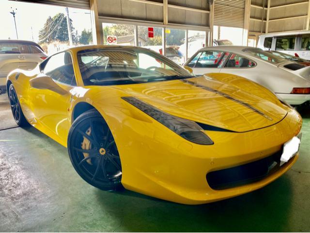 Ferrari フェラーリ 458 車検 整備 修理 テスター診断。栃木県河内郡上三川街のK様 ご依頼ありがとうござます。     栃木県 小山市 カワマタ商会グループ(株)Kレボリューション