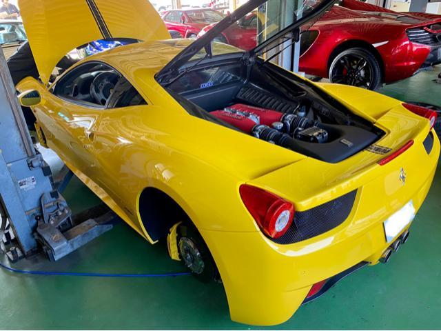 Ferrari フェラーリ 458 車検 整備 修理 テスター診断。栃木県河内郡上三川街のK様 ご依頼ありがとうござます。     栃木県 小山市 カワマタ商会グループ(株)Kレボリューション