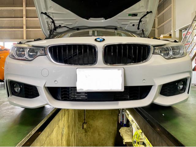 BMW 435i グランクーペ M Sport MOTUL モチュール エンジンオイル交換・オンボード調整作業。BMW車検整備修理。栃木県佐野市F様 ご依頼ありがとうござます。      栃木県小山市(株)Kレボリューション