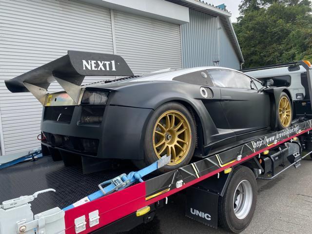 Lamborghini Gallardo RG3 ランボルギー ガヤルド RG3 世界生産台数3台 走行前点検。ランボルギーニ車検整備修理板金塗装・販売買取。     栃木県小山市カワマタ商会グループ(株)Kレボリューション