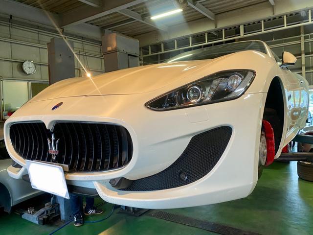 MASERATI GranTurismo マセラティ グラントゥーリズモ 車検整備修理 Ωmegaブレーキフルード交換。芳賀郡益子町H様 ご依頼ありがとうござます。マセラティ車検整備修理板金塗装・販売買取。   栃木県小山市Kレボ