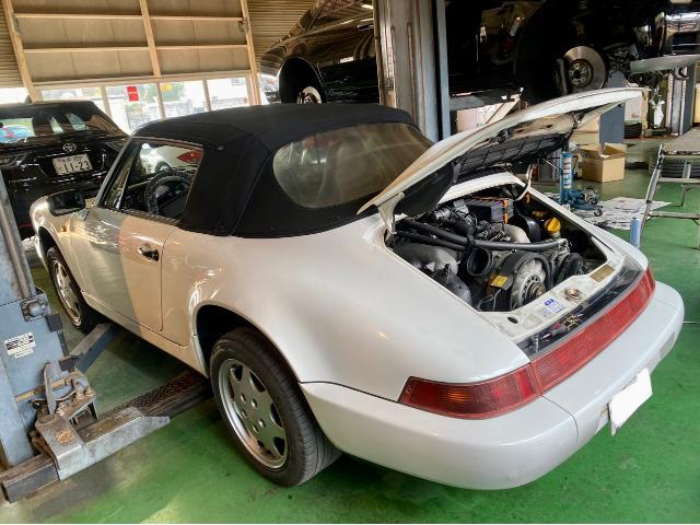 PORSCHE ポルシェ911カレラ2カブリオレ エンジン不始動 クランク角ポジションセンサー・DEMリレー交換作業。栃木県栃木市M様 ご依頼ありがとうござます。ポルシェ車検整備修理板金塗装・販売買取 栃木県小山市(株)Kレボリューション