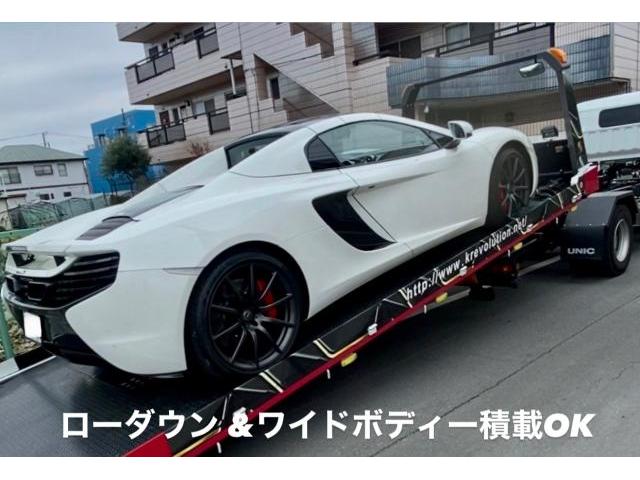 McLaren MP4-12C Spyder マクラーレン ミッション不具合 不動車修理引取作業。東京都葛西O様 ご依頼ありがとうござます。マクラーレン車検整備修理鈑金塗装・販売買取 栃木県小山市カワマタ商会グループ(株)Kレボリューション