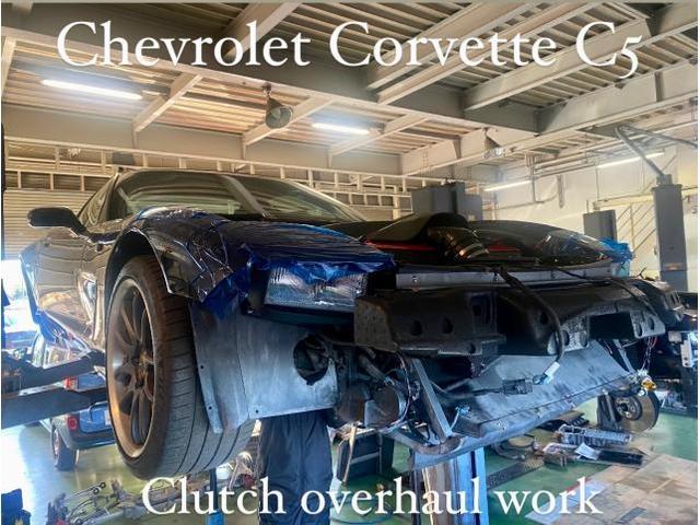 Chevrolet Corvette シボレー コルベット C5 クラッチ・OH・ミッション脱着作業。茨城県古河市B様 ご依頼ありがとうござます。シボレーコルベット車検整備修理板金塗装・販売買取。栃木県小山市(株)Kレボリューション