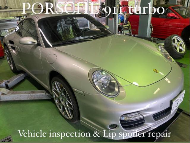 PORSCHE ポルシェ911(997)ターボ 車検整備修理 Ωmega オメガオイル交換&フロントリップスポイラー板金塗装。栃木県真岡市S様 ご依頼ありがとうござます。ポルシェ車検整備修理板金塗装・販売買取 栃木県小山市Kレボリューション