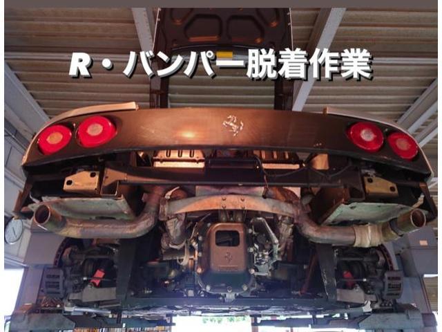 Ferrari フェラーリ360モデナ 車検整備 車検対応マフラー交換加工 パワステ・オイル漏れ修理。栃木県宇都宮市M様 ご依頼ありがとうござます。フェラーリ車検整備修理板金塗装テスター診断販売買取 栃木県小山市(株)Kレボリューション