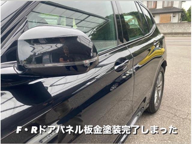 BMW X3 Mスポーツ F・Rドアパネル&Rパンパー磨き脱着板金塗装。栃木県小山市T様 ご依頼ありがとうござます。BMW車検整備修理板金塗装テスター診断販売買取 カワマタ商会グループ(株)Kレボリューション
