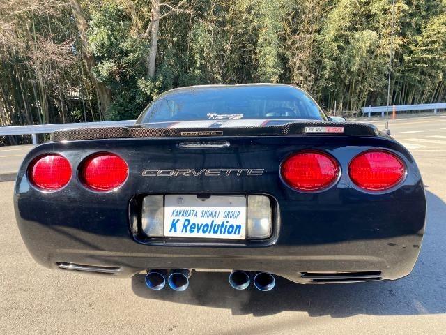 Chevrolet Corvette シボレー コルベットC5 Z06 中古車入庫点検 チタンマフラー&カーボンRフェンダー。シボレー車検整備修理レストア板金塗装テスター診断販売買取 栃木県小山市カワマタ商会グループ(株)Kレボリューション