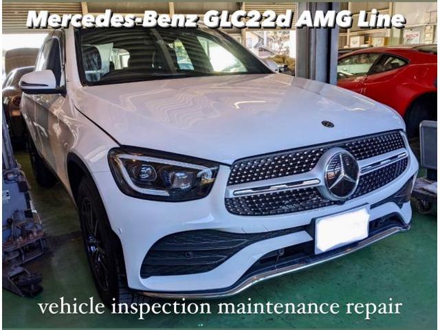 Mercedes-Benz メルセデスベンツGLC 220d AMGライン 車検整備 ディーゼルエンジンオイル交換作業。茨城県結城市O様 ご依頼ありがとうございます。ベンツ車検整備修理板金塗装テスター診断販売買取 栃木県小山市(株)Kレボ