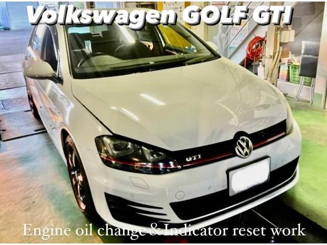 Volkswagen フォルクスワーゲン ゴルフ GTI MOTULエンジンオイル交換 オイルインターバルリセット作業。栃木県小山市S様 ご依頼ありがとうございます。ワーゲン車検整備修理板金塗装故障テスター診断販売買取 (株)Kレボ