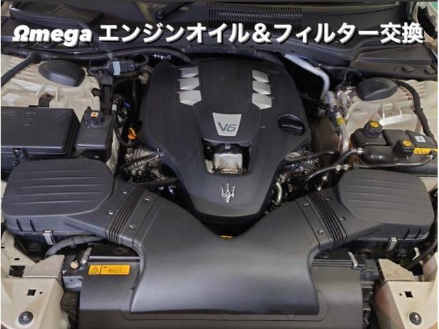 Maserati マセラティ ギブリ Ωmega エンジンオイル＆お客様部品持込フィルター交換。栃木県宇都宮市B様ご依頼ありがとうございます。マセラティ車検整備修理板金塗装故障テスター診断販売買取 栃木県カワマタ商会グループ(株)Kレボ