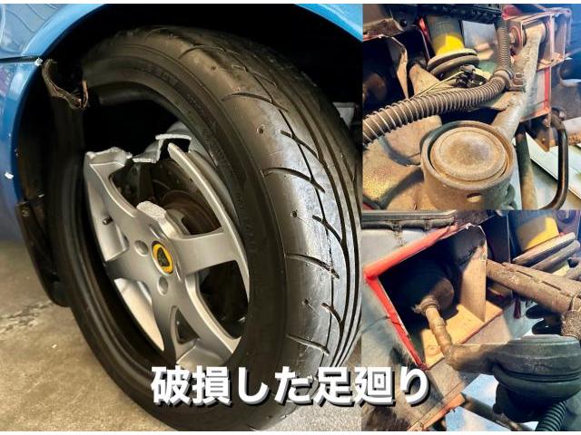 Lotus ロータス エリーゼ 111 事故破損修理 足廻り修理・Fカウル板金塗装。埼玉県越谷市H様ご依頼ありがとうございます。ロータス車検整備修理レストア板金塗装故障テスター診断販売買取 栃木県カワマタ商会グループ(株)Kレボリューション