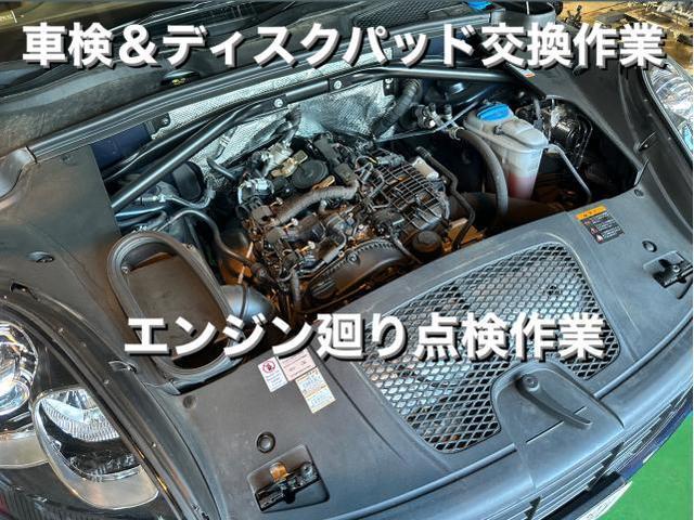 PORSCHE ポルシェ マカン 車検＆ブレーキ・ディスクパッド交換作業。茨城県結城市I様ご依頼ありがとうございます。ポルシェ車検整備修理レストア板金塗装故障テスター診断販売買取 栃木県小山市カワマタ商会グループ(株)Kレボリューション