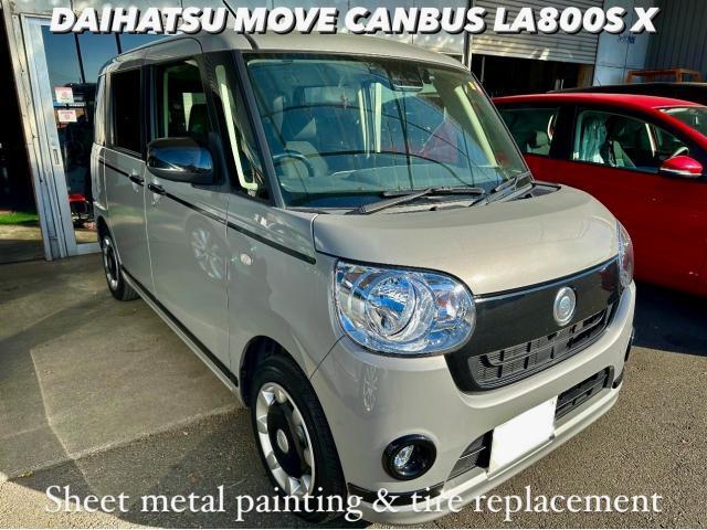 DAIHATSU ダイハツ ムーブキャンパス R・パンパー＆フェンダー板金塗装 タイヤ交換。茨城県結城市Y様ご依頼ありがとうございます。ダイハツ車検整備修理板金塗装故障テスター診断販売買取 栃木県カワマタ商会グループ(株)Kレボリューション