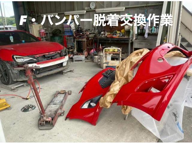 TOYOTA 86 事故 フロントバンパー交換＆フェンダー板金塗装 保険対応 トヨタ 86。茨城県結城市S様ご依頼ありがとうございます。トヨタ車検整備修理板金塗装故障テスター診断販売買取 栃木県カワマタ商会グループ(株)Kレボリューション