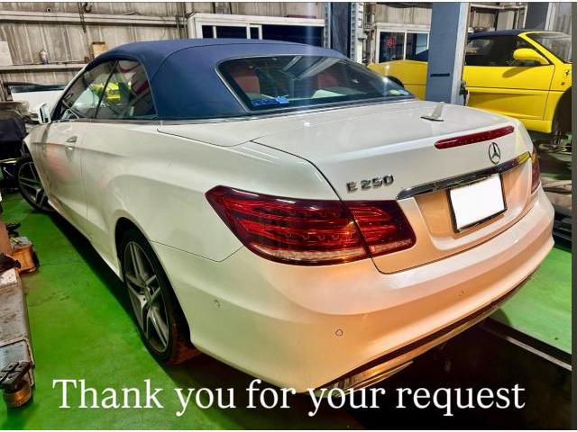 Mercedes-Benz バックアップバッテリー警告灯点灯 メルセデスベンツE250カブリオレ。茨城県筑西市Y様ご依頼ありがとうございます。ベンツ車検整備修理板金塗装故障テスター診断販売買取 カワマタ商会グループ(株)Kレボリューション