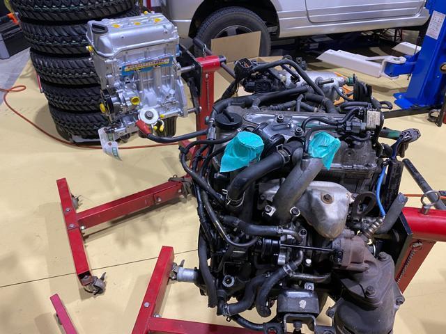 スズキ ジムニー JB23 エンジン 圧縮不良修理 リビルド 載せ替え スズキ ジムニー JB23 エンジン 圧縮不良修理 リビルド 載せ替え