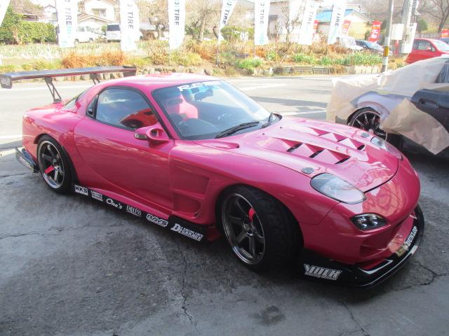 マツダ Rx 7 Re雨宮 ボンネットダクト整流板 取り付け 前橋 吉岡