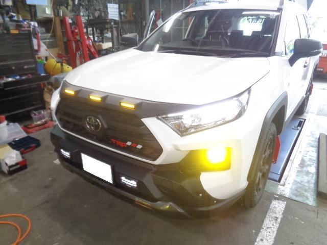 トヨタ　RAV4　MODELLISTA ノーズプロテクター取付　前橋　吉岡　高崎　車の事なら高見沢モータース