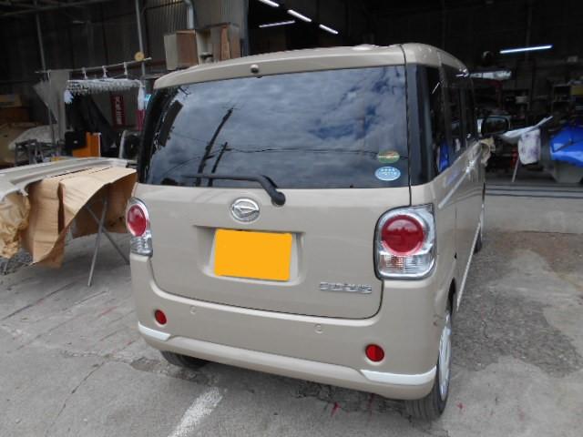 ダイハツ　キャンバス　 鈑金塗装　［その3］　鈑金塗装　前橋市　群馬県　車の事なら高見沢モータース　板金　塗装　車検　整備　車両販売