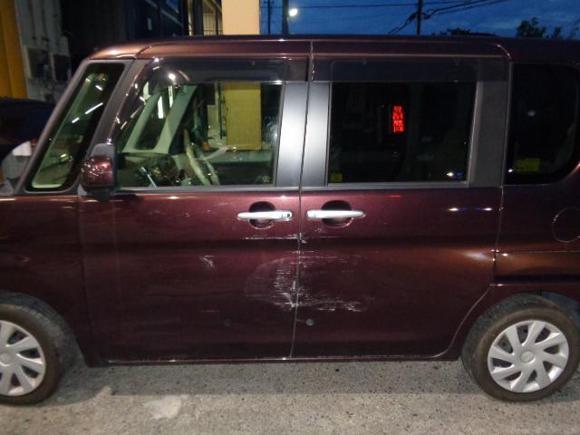 タント　板金・外装補修　その1　群馬県　前橋市　車の事ならタカミザワモータース