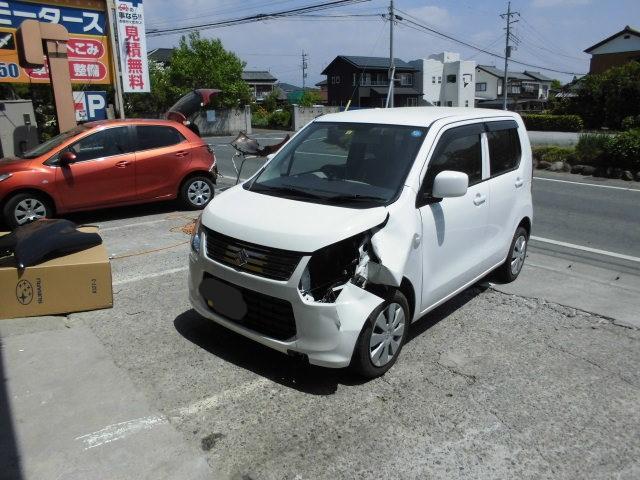 スズキ　ワゴンR　板金塗装　その１　群馬県　前橋市　車のことならタカミザワモータース