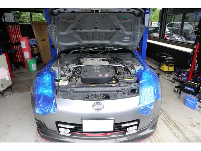 日産　Z33　ボンネット　交換　カーボン