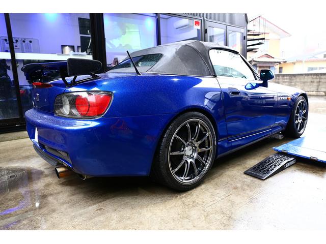 ホンダ　S2000   持ち込みエアロバンパー塗装取り付け　GTウイング塗装取り付け　車高調取り付け　アライメント調整！！