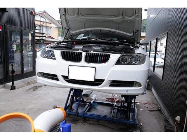 BMW　3シリーズ　ツーリング　E91　車検　整備　ヘッドライト　リペア　レンズ　再クリア　群馬　高崎