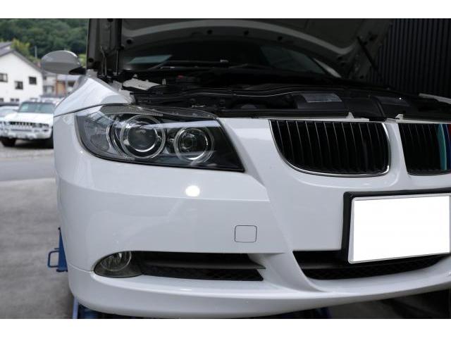 BMW　3シリーズ　ツーリング　E91　車検　整備　ヘッドライト　リペア　レンズ　再クリア　群馬　高崎