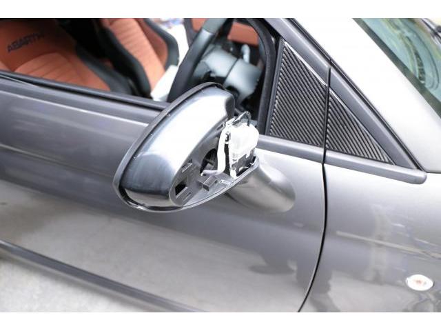 アバルト　595　コンペティツィオーネ　持ち込みドアミラーカバー交換　レッドカーボン調　群馬県　高崎市