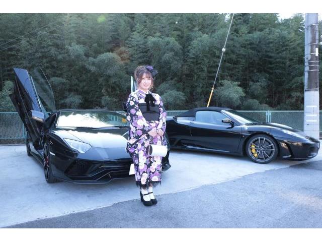 祝　成人式　ご近所の塾の生徒さんです　Ferrari　F430　ランボルギーニ　アヴェンタドールS　群馬　高崎　顔出しOK