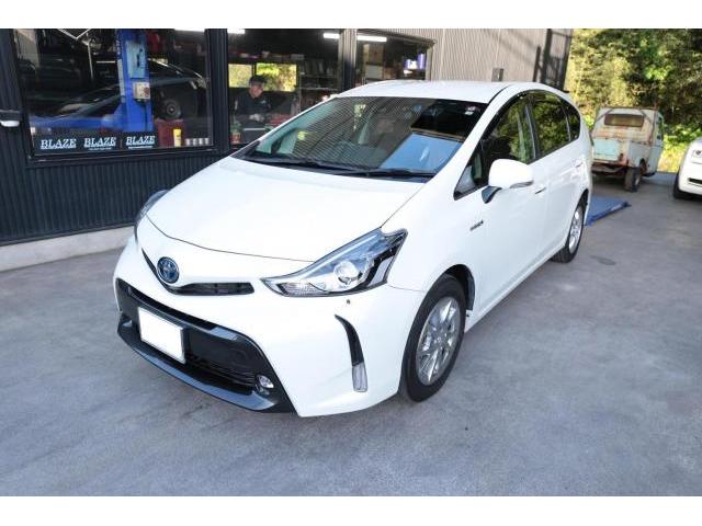 トヨタ　プリウスａ　1.8S　ZVW41W　雹　雹災　雹害　凹み　デントリペア　ボコボコ　凸凹　板金　鈑金　前橋　玉村　伊勢崎　高崎　藤岡　群馬　北関東　関東