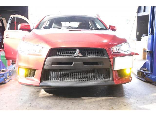 MITSUBISHI　  LANCER EVOLUTION-X（CZ4A）持ち込み純正　ヘッドライト、バッテリー交換　群馬県　高崎市