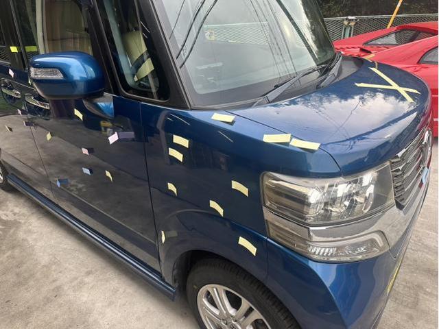 雹　キズ・へこみ直し入庫相談可能　ホンダ　N-BOX　デントリペア　絶賛作業中　　鈑金　国産車　輸入車　雹　前橋　玉村　伊勢崎　高崎　藤岡　群馬　兵庫　姫路　加古川　明石　神戸